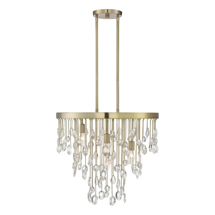 Savoy House Livorno 4-Light Chandelier in Noble Brass