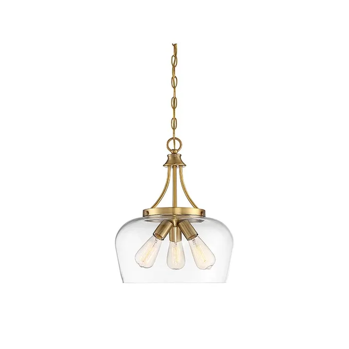 Savoy House Octave 3-Light Pendant in Warm Brass