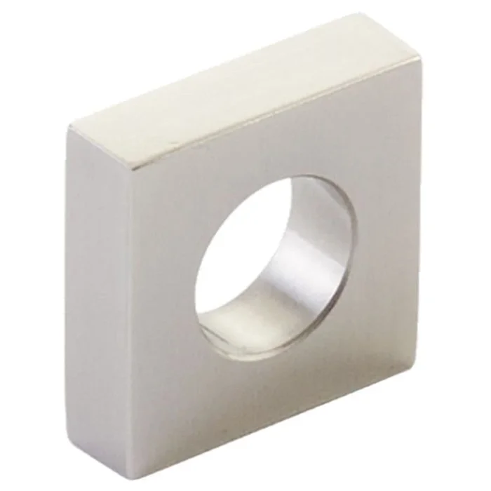 Schaub and Company Cafe Modern Square 1″ Open Ring Slot Cabinet Knob / Drawer Knob – Solid Brass