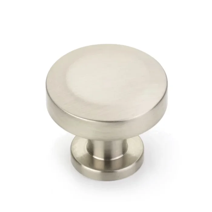 Schaub and Company Heathrow 1-1/4″ Contemporary Flat Disc Round Beveled Top Solid Brass Luxury Cabinet Knob / Drawer Knob