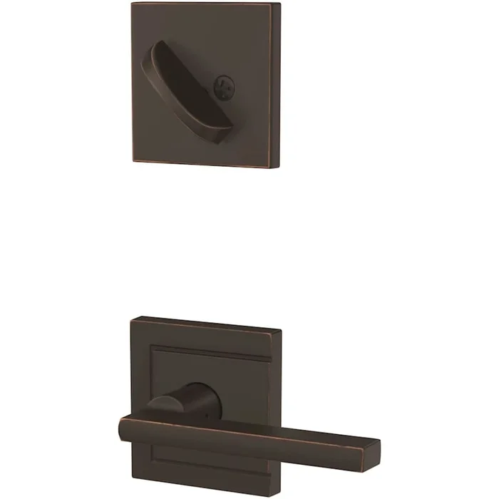 Schlage Custom Latitude One-Sided Dummy Interior Pack with Upland Trim – Exterior Handleset Sold Separately