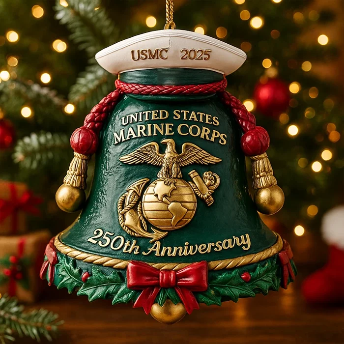 Semper Fi Sleigh Bell Ornaments