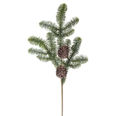 Set of 12 Green and Brown Home Decoration and Gift Collections Plastic Pine Spray, 33″