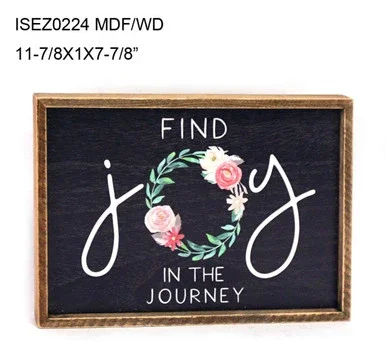 Set of 2 Black and White Contemporary Joy Wall Signs 11.75″ – 34256086