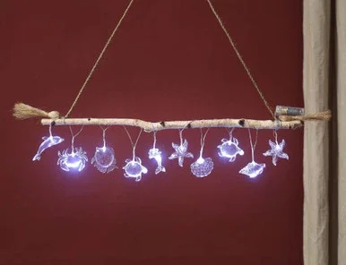 Set of 2 Clear Contemporary LED Sea Creature String Light 2.75″