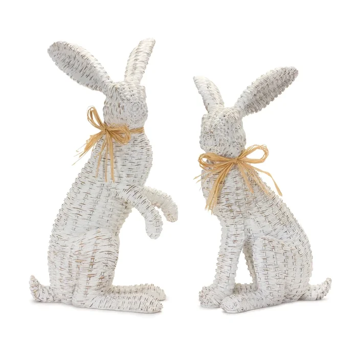 Set of 2 Woven Rabbits