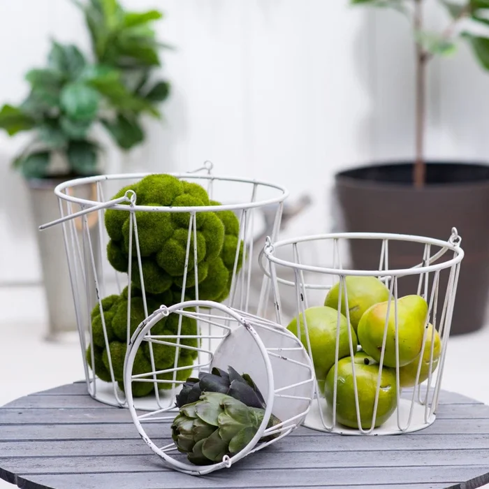 Set of Two Jade Galvanized Trays with Rope Handles