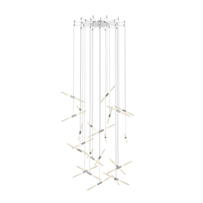 Sonneman Ballet 24 Light 49″ Wide LED Abstract Multi Light Pendant with Flush Mounted Arms