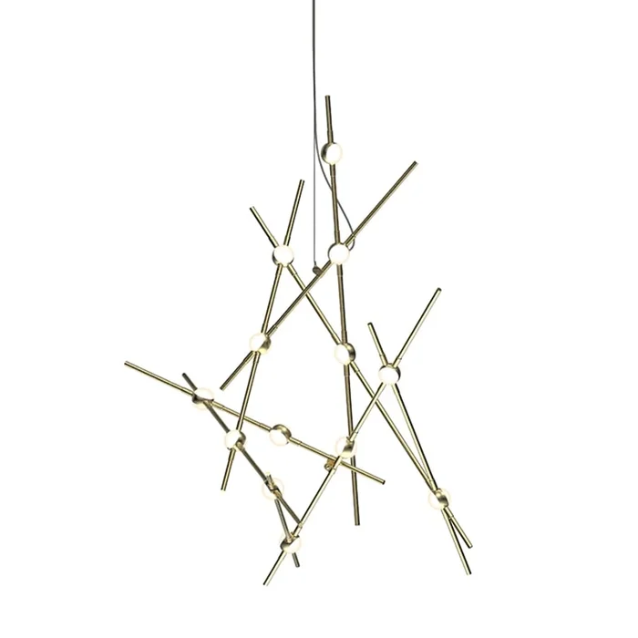 Sonneman Constellation 26″ Wide LED Abstract Multi Light Pendant with White Acrylic Shades