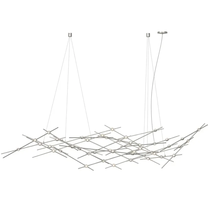 Sonneman Constellation 93″ Wide LED Abstract Chandelier with Acrylic Shades