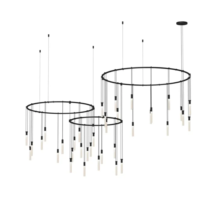 Sonneman Suspenders LED 3-Bar Offset Ring Multi Light Pendant