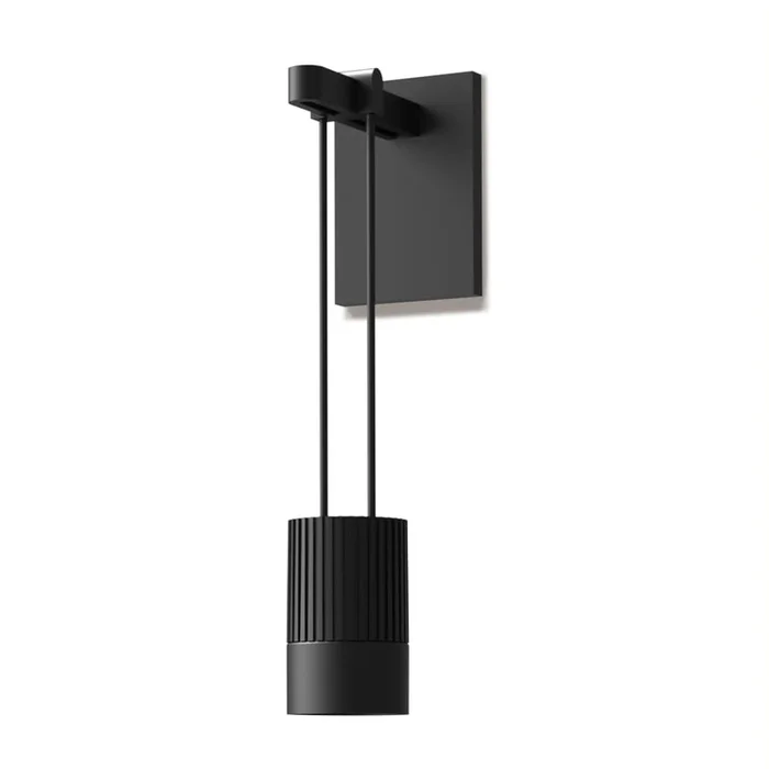 Sonneman Suspenders Mini Single LED Wall Sconce with Suspended Cylinder Luminaire and Snoot Flood Lens