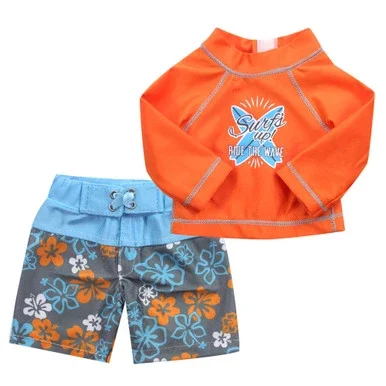 Sophia’s Doll Clothes Surf Shirt & Floral Swim Trunks Set for 18″ Boy Dolls