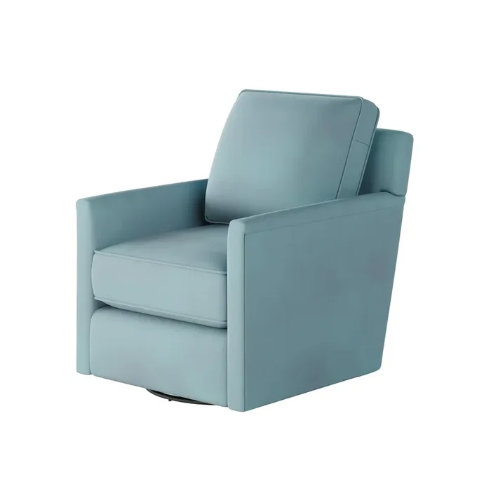 Southern Home Furnishings – Bella Skylight Swivel Glider Chair in Blue – 21-02G-C Bella Skylight-MTO