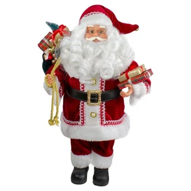 Standing Curly Beard Santa Christmas Figure – 12″