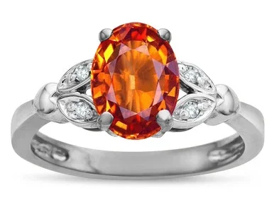 Star K Oval 8×6 Simulated Orange Mexican Fire Opal Marquee Design Engagement Promise Ring – 316666AF65