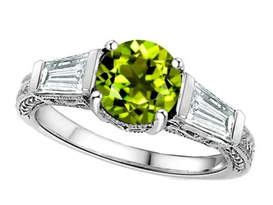 Star K Round 7mm Simulated Green Tourmaline Ring – 308405T9