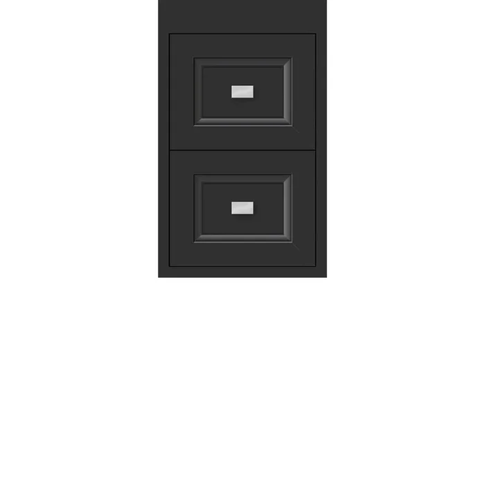 Strasser Woodenworks 12 X 18.5 X 19.75 Sodo Inset Wall Mount Drw Bank Ogee Miter Sat Black