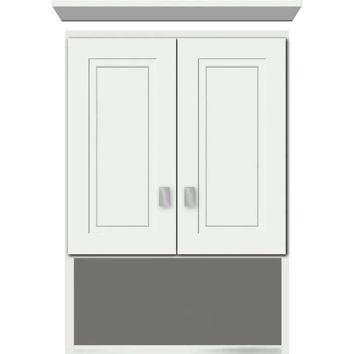 Strasser Woodenworks 18 X 8 X 26 Overjohn Ogee Miter Powder Grey