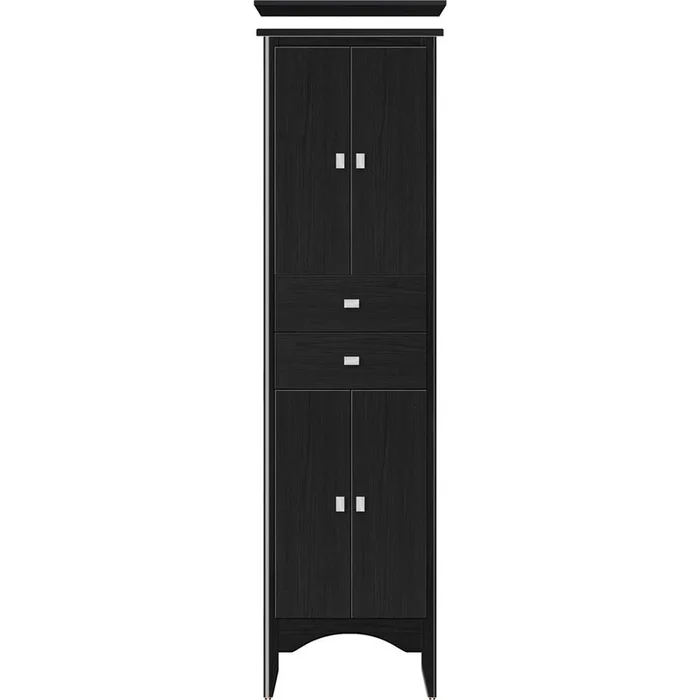 Strasser Woodenworks 19.5 X 18 X 70 Wallingford Linen Ogee Miter Midnight Oak