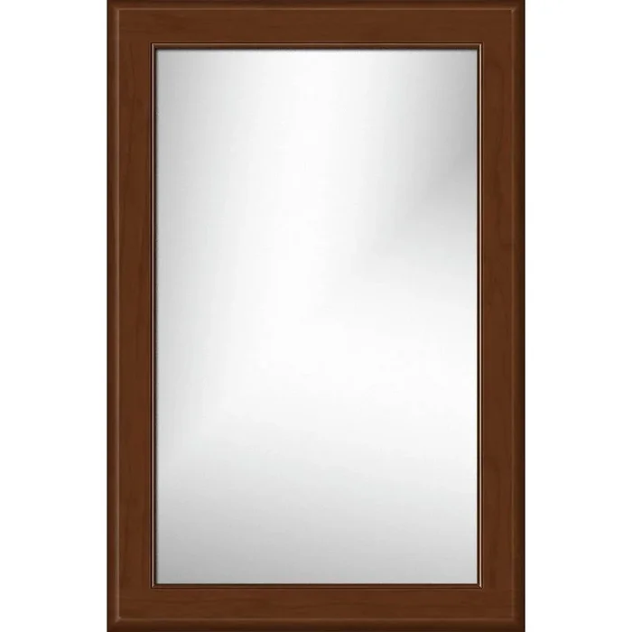 Strasser Woodenworks 19.5 X .75 X 29.5 Framed Mirror Non-Bev Round Pecan Cherry