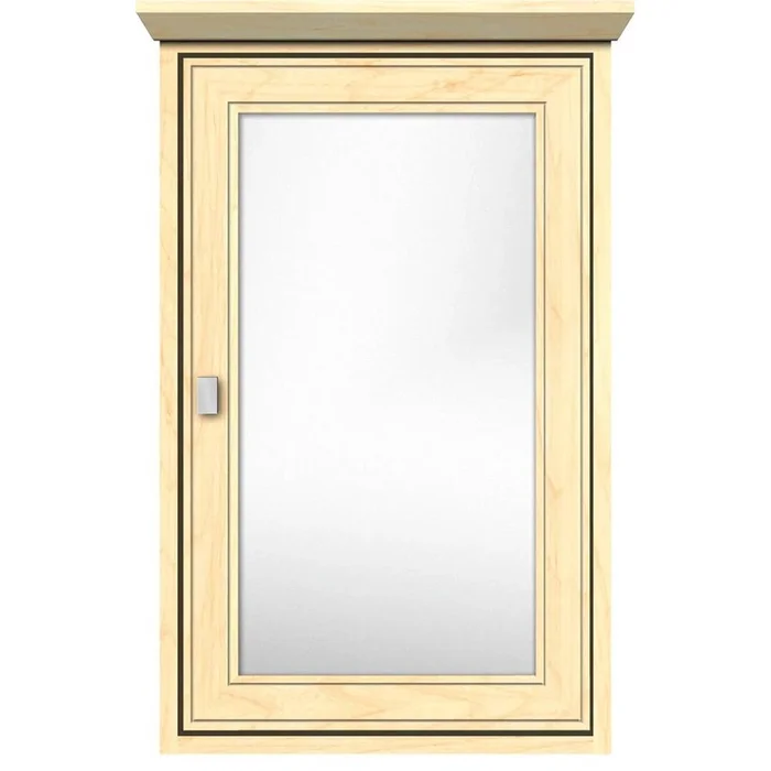 Strasser Woodenworks 19 X 6.5 X 31.5 Inset Med Cab Single Door Deco Miter Nat Maple