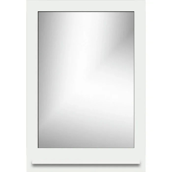 Strasser Woodenworks 24 X 4.5 X 33.5 Framed Mirror Non-Bev Square Powder Grey W/Shf
