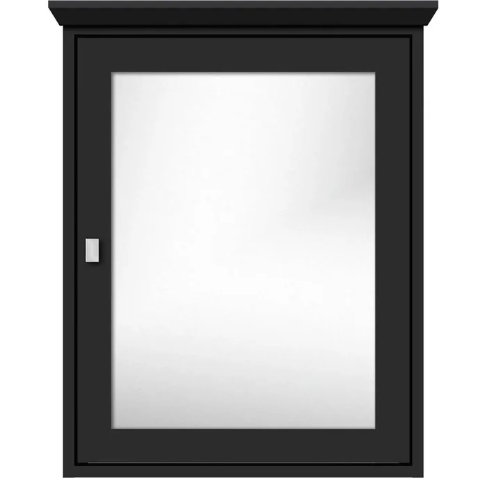 Strasser Woodenworks 24 X 6.5 X 31.5 Inset Med Cab Single Door Square Sat Black