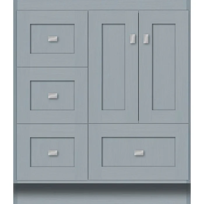Strasser Woodenworks 30 X 18 X 34.5 Montlake Vanity Shaker Silver Oak Lh