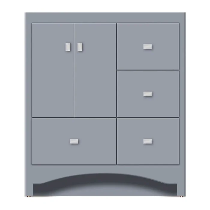 Strasser Woodenworks 30 X 21 X 34.5 Ravenna Vanity Tiered Miter Sat Silver Rh