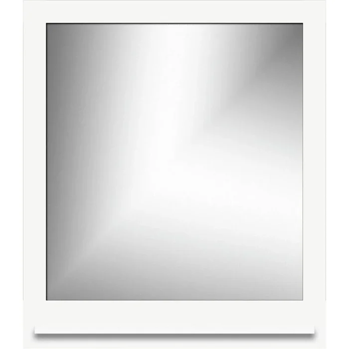 Strasser Woodenworks 30 X 4.5 X 33.5 Framed Mirror Non-Bev Square Sat White W/Shf