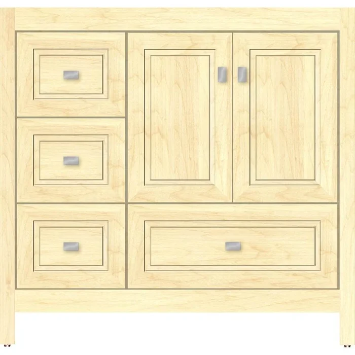 Strasser Woodenworks 36 X 21 X 34.5 Alki Essence Vanity Ogee Miter Nat Maple Lh