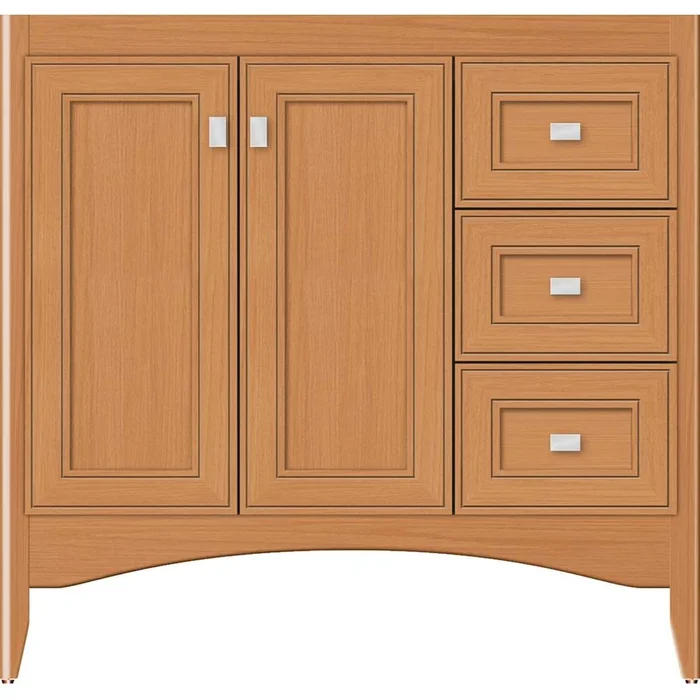 Strasser Woodenworks 36 X 21 X 34.5 Wallingford View Vanity Deco Miter Nat Oak Rh
