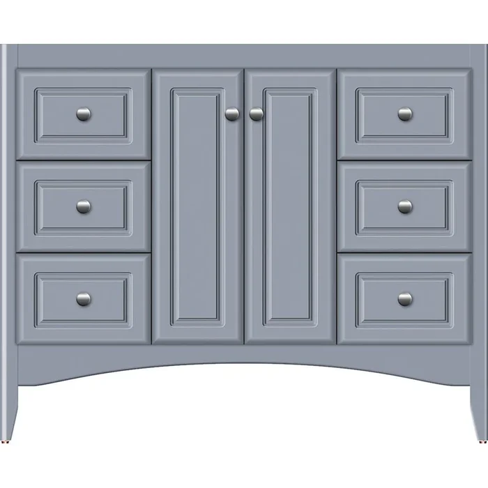 Strasser Woodenworks 42 X 21 X 34.5 Wallingford View Vanity Ultra Sat Silver Sb
