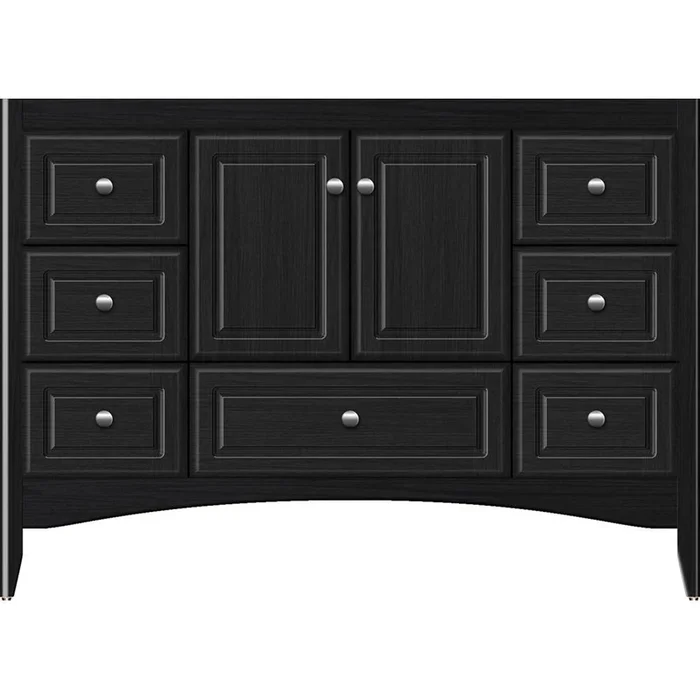 Strasser Woodenworks 48 X 18 X 34.5 Wallingford Town Vanity Ultra Midnight Oak 6 Drw