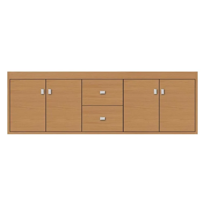 Strasser Woodenworks 60 X 18.5 X 19.75 Sodo Inset Wall Mount Vanity Tiered Miter Nat Oak Db