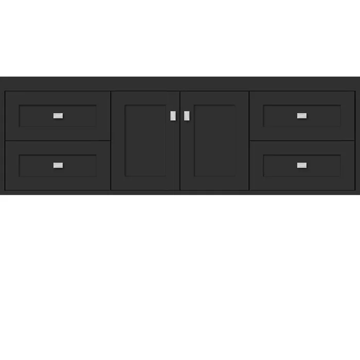 Strasser Woodenworks 60 X 21 X 19.75 Sodo Inset Wall Mount Vanity Shaker Sat Black Sb
