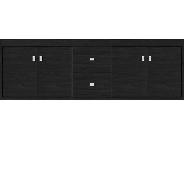Strasser Woodenworks 60 X 21 X 19.75 Sodo Inset Wall Mount Vanity Slab Midnight Oak Db