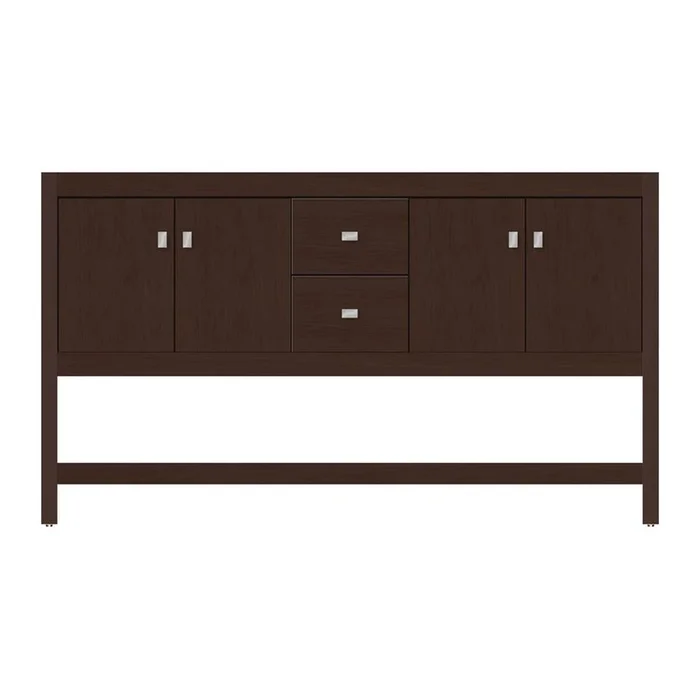 Strasser Woodenworks 60 X 21 X 34.5 Alki Spa Vanity Tiered Miter Choc Cherry Db