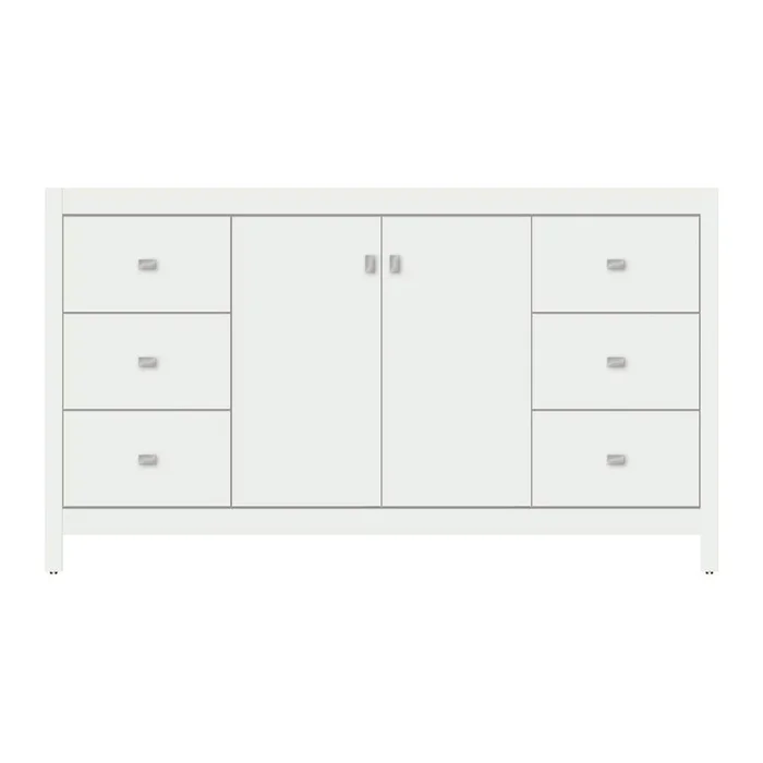 Strasser Woodenworks 60 X 21 X 34.5 Alki View Vanity Tiered Miter Powder Grey Sb