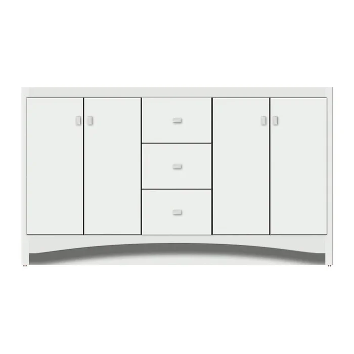 Strasser Woodenworks 60 X 21 X 34.5 Ravenna View Vanity Tiered Miter Powder Grey Db