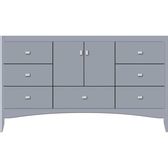 Strasser Woodenworks 60 X 21 X 34.5 Wallingford Vanity Slab Sat Silver Sb