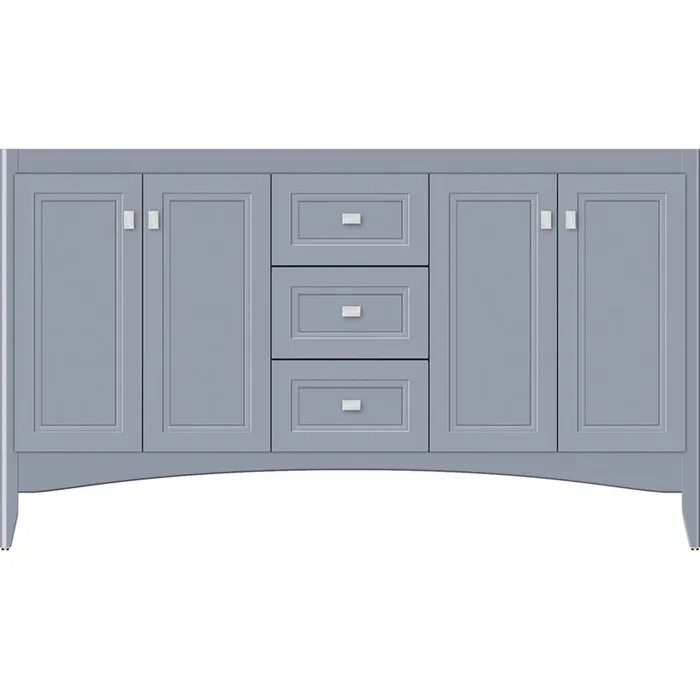 Strasser Woodenworks 60 X 21 X 34.5 Wallingford View Vanity Ogee Miter Sat Silver Db