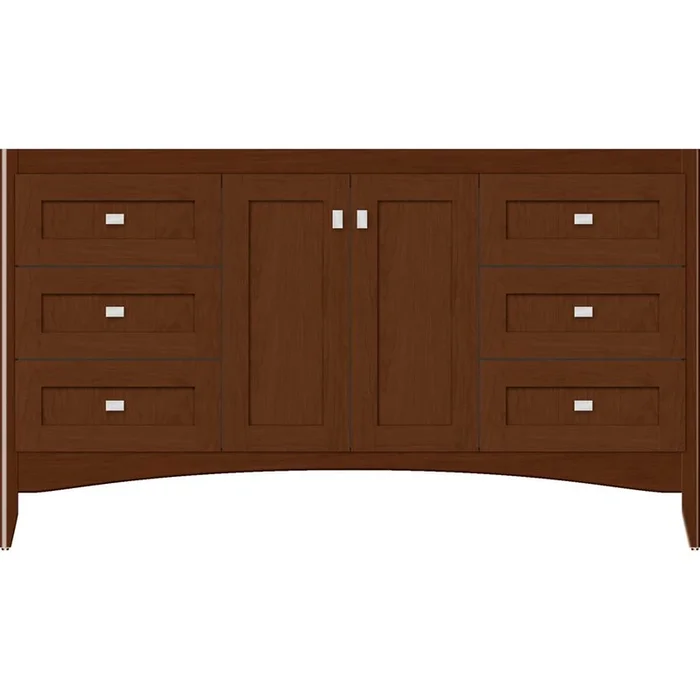 Strasser Woodenworks 60 X 21 X 34.5 Wallingford View Vanity Shaker Pecan Cherry Sb