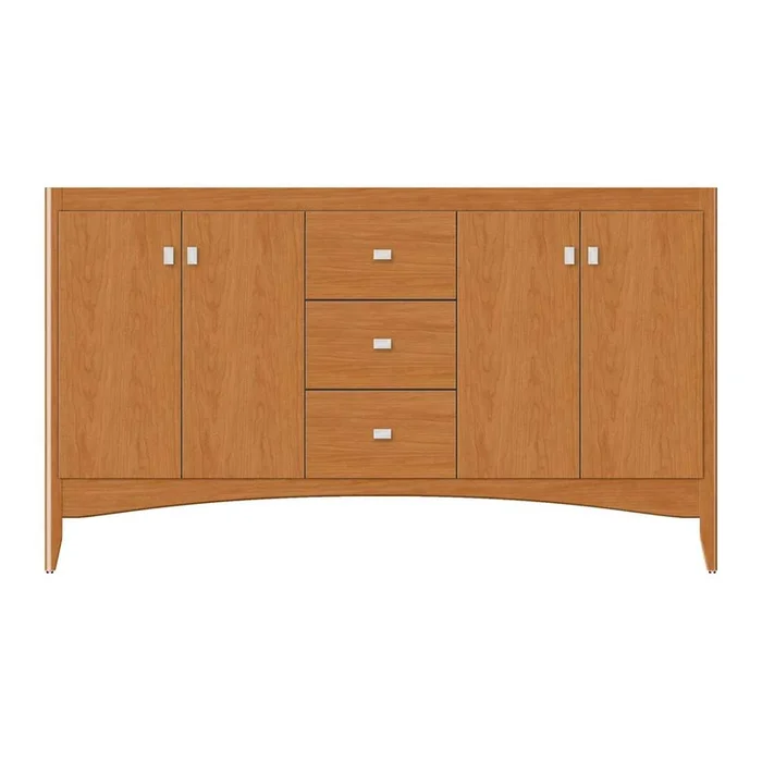 Strasser Woodenworks 60 X 21 X 34.5 Wallingford View Vanity Tiered Miter Nat Cherry Db