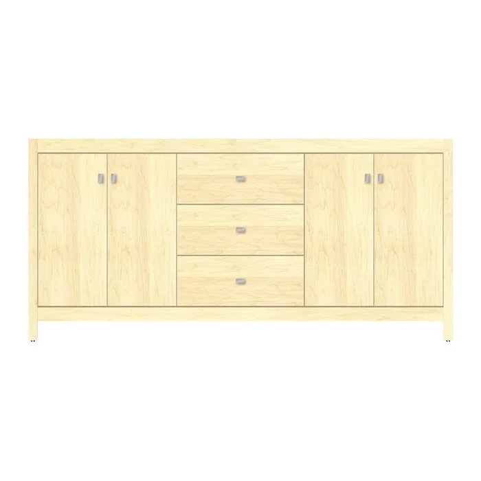 Strasser Woodenworks 72 X 18.5 X 34.5 Alki View Vanity Tiered Miter Nat Maple Db