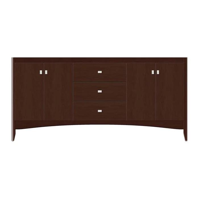 Strasser Woodenworks 72 X 18 X 34.5 Wallingford View Vanity Tiered Miter Choc Cherry Db
