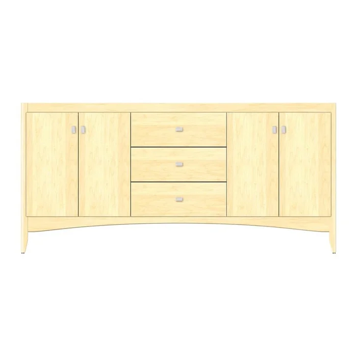 Strasser Woodenworks 72 X 18 X 34.5 Wallingford View Vanity Tiered Miter Nat Maple Db