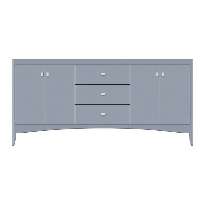 Strasser Woodenworks 72 X 18 X 34.5 Wallingford View Vanity Tiered Miter Sat Silver Db