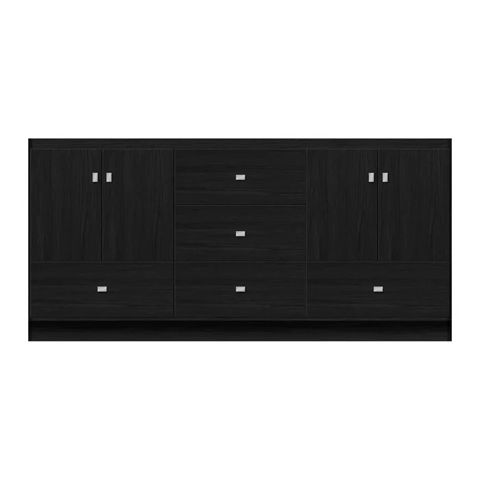 Strasser Woodenworks 72 X 21 X 34.5 Montlake Vanity Tiered Miter Midnight Oak Db